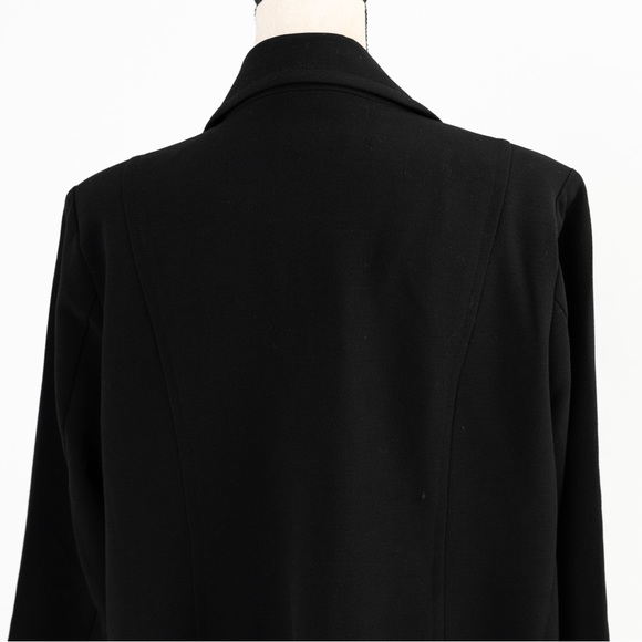 Longer length blazer style winter coat black 20W Linea by Louis Dell’Olio - Picture 9 of 15